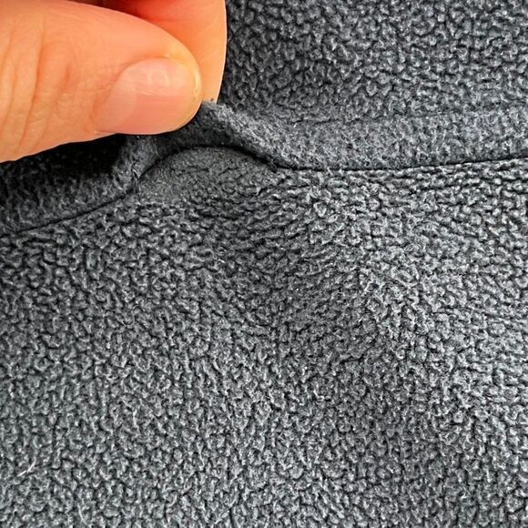 LL Bean Fleece Sweater Mens Small Quarter Zip Pullover Sweatshirt Blue Cozy Late - Picture 3 of 13